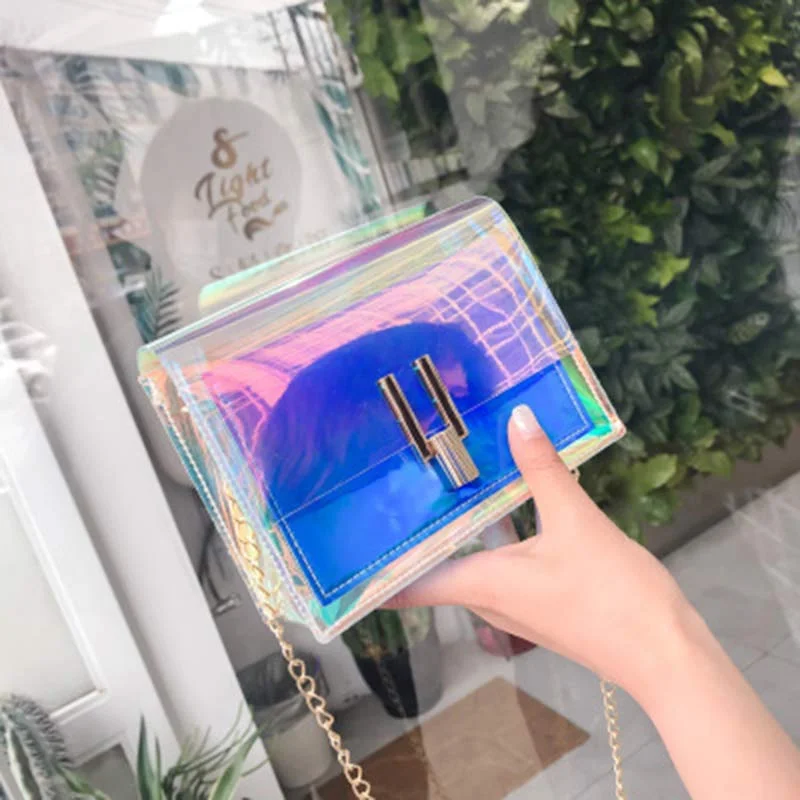 2019 Women Handbag Dazzling Chic Chain Bag Female Wear-resisting Messenger Bag Fashion High-capacity Shopping Shoulder Bag