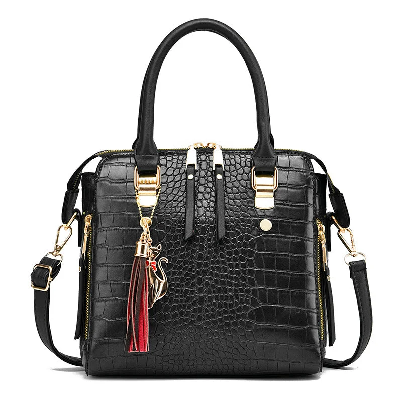 2022 Female Tassel Designer Shoulder Messenger Bags Retro Ladies Hand Bags Tote Alligator Purses and Handbags Luxury Women