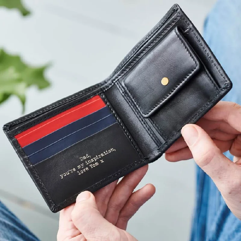 3 Colour Leather Coin Wallet with RFID