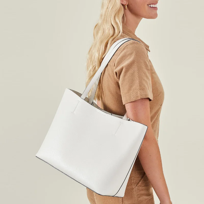 Accessorize London Women's White Leo Tote Bag