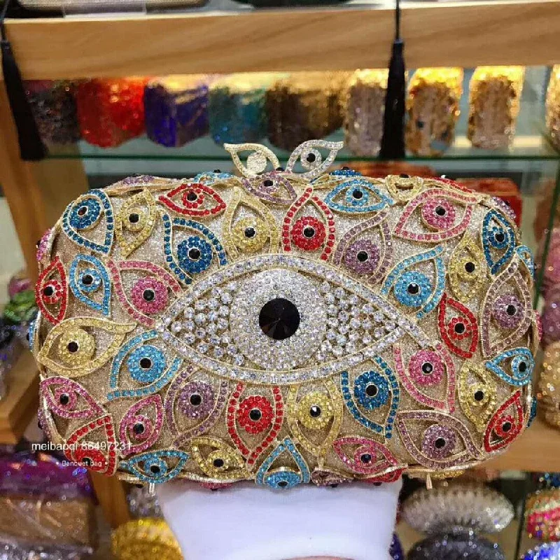 Bird Eye Crystal Evening Bag