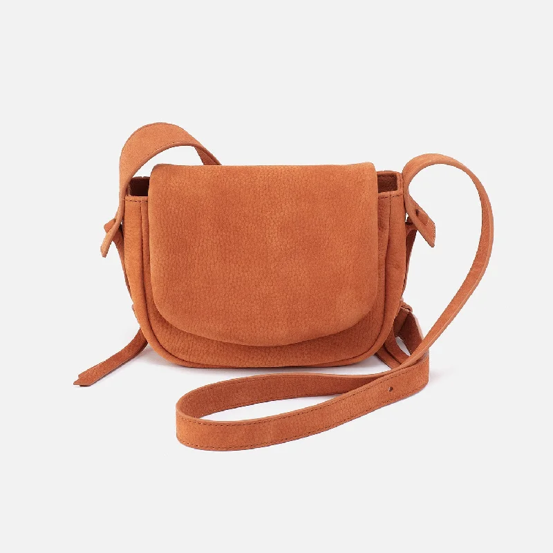 Bonita Mini Messenger In Nubuck - Marmalade