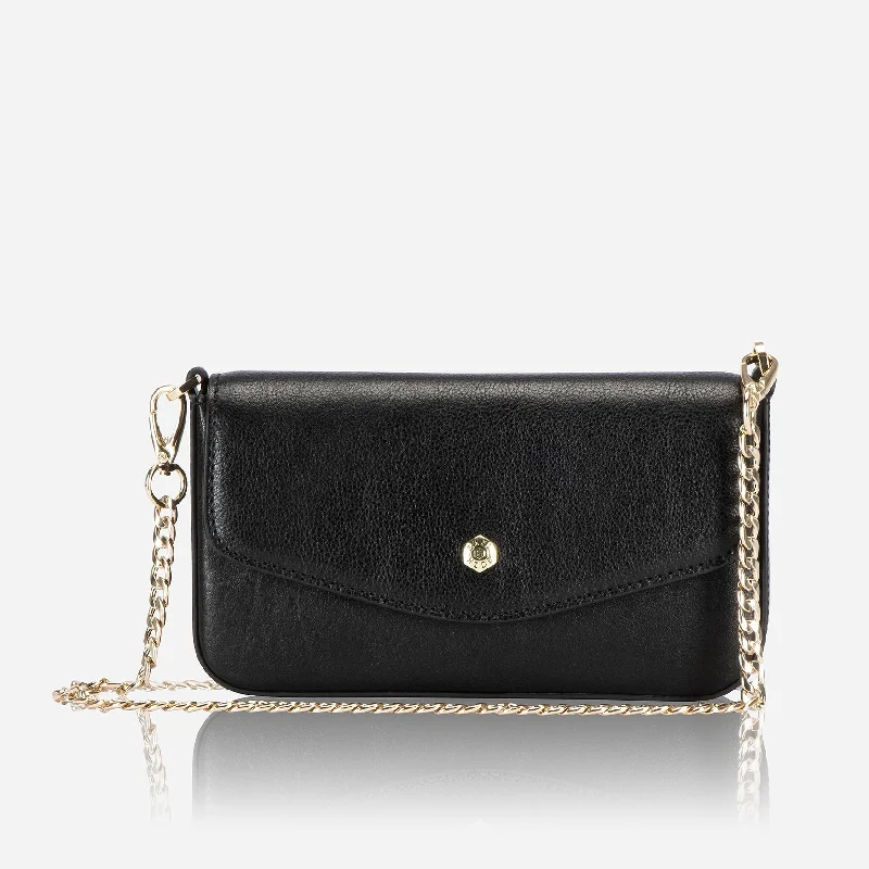 Crested ladies' bag-Ladies Clutch Bag, Black