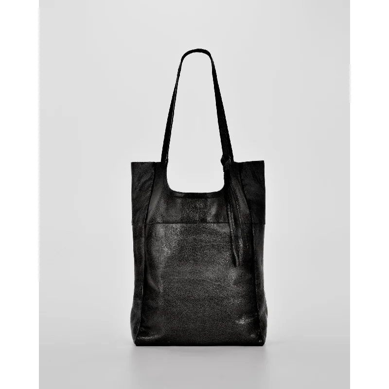 & CO Palmerston Leather Tote BLACK