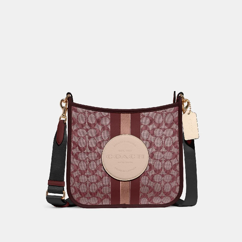 Coach Outlet Dempsey File Bag In Signature Jacquard With Stripe And Coach Patch