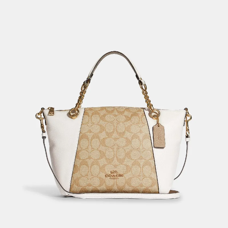 Coach Outlet Kacey Chain Satchel In Signature Canvas