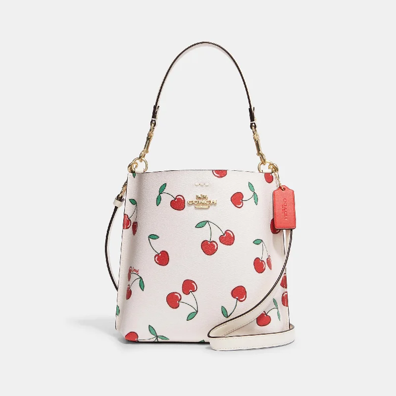 Coach Outlet Mollie Bucket 22 With Heart Cherry Print