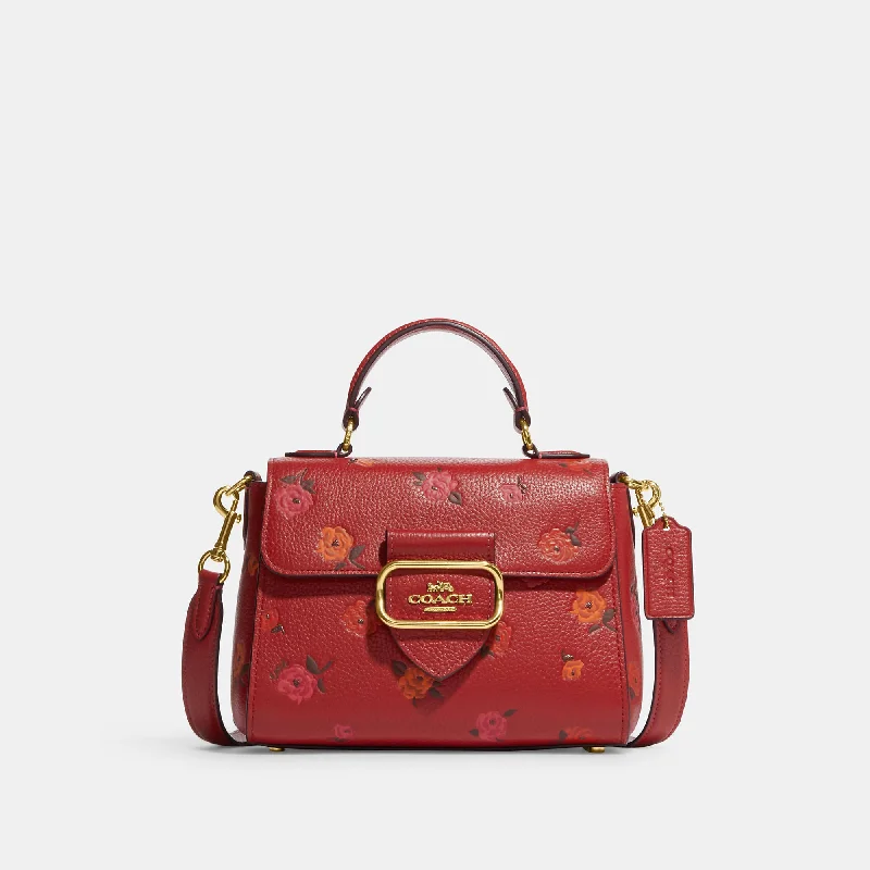 Coach Outlet Morgan Top Handle Satchel With Peony Print