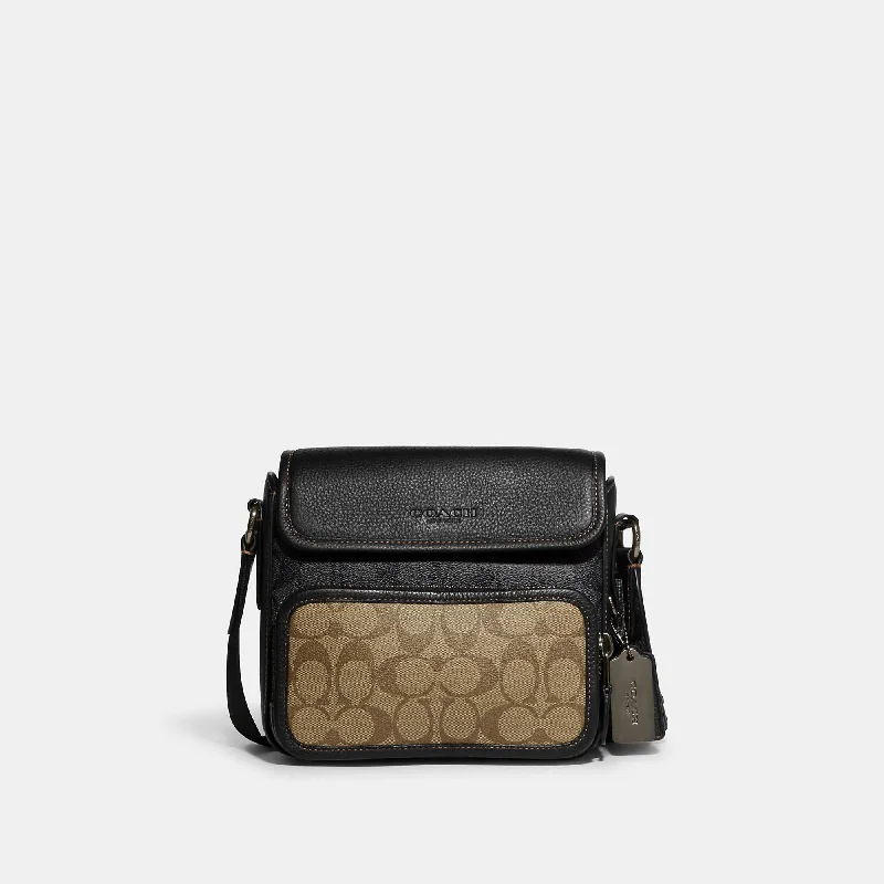 Coach Outlet Sullivan Flap Crossbody In Blocked Signature Canvas