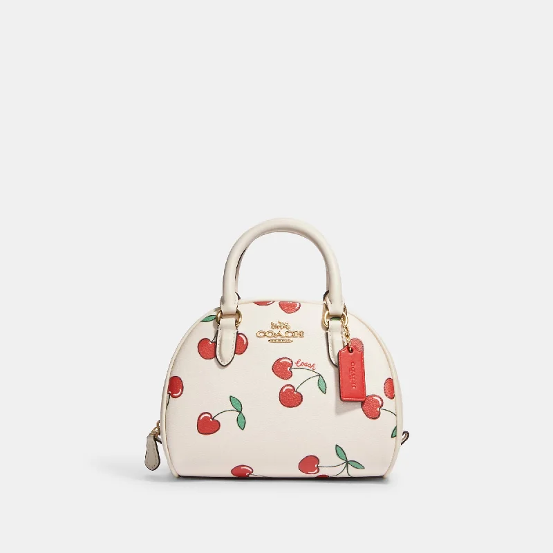 Coach Outlet Sydney Satchel With Heart Cherry Print