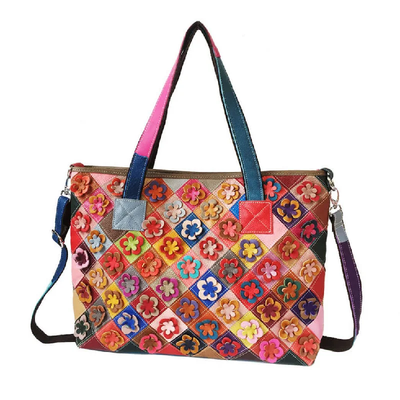 Unique Colorful Leather Tote Bag - Perfect for Every Occasion