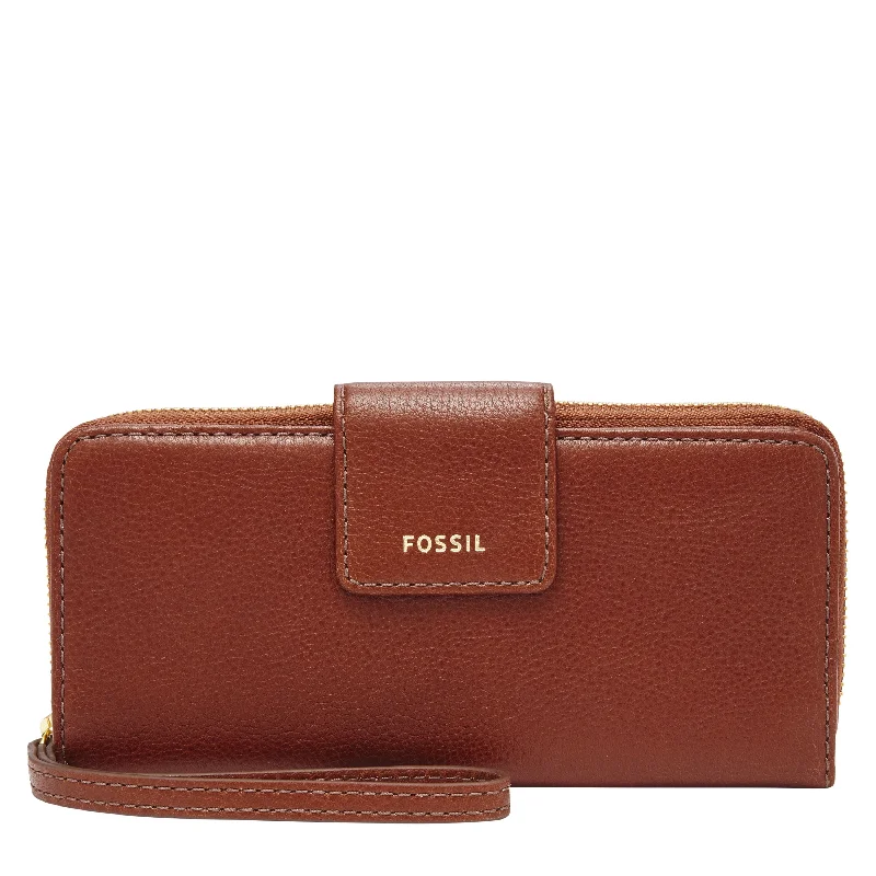 Fossil Women's Madison Leather Zip Clutch