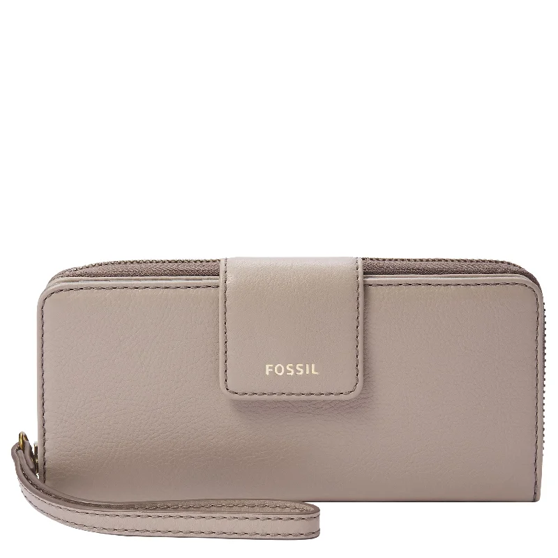 Fossil Women's Madison Leather Zip Clutch