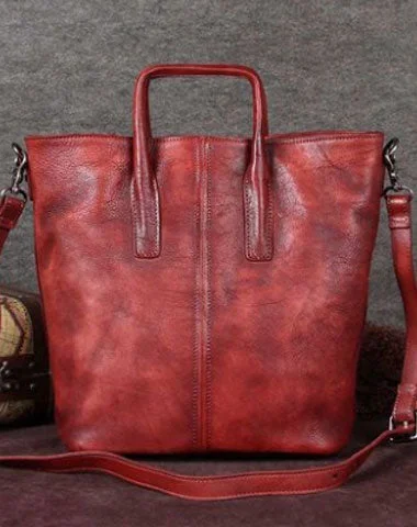 Genuine Leather Handbag Vintage Tote Crossbody Bag Shoulder Bag Purse For Women