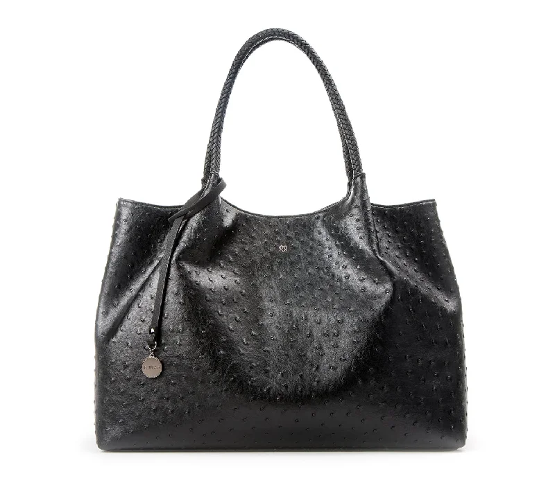 Gunas New York Naomi Black Vegan Leather Tote Bag