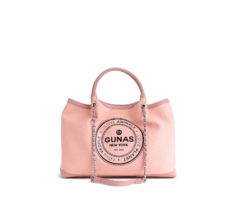 Gunas New York RUTH Light Pink Vegan Canvas Tote