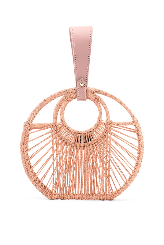 Langa Circular Woven Bag | Pink