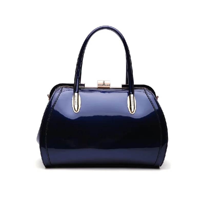 Marlene Patent Satchel Handbag