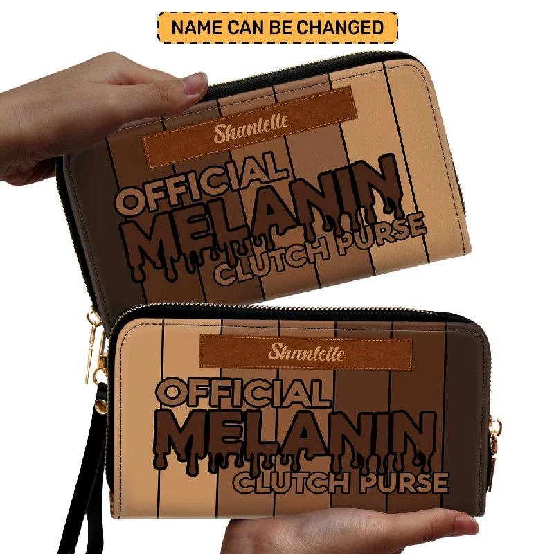 Official Melanin Clutch Purse - Personalized Leather Clutch Purse STB08