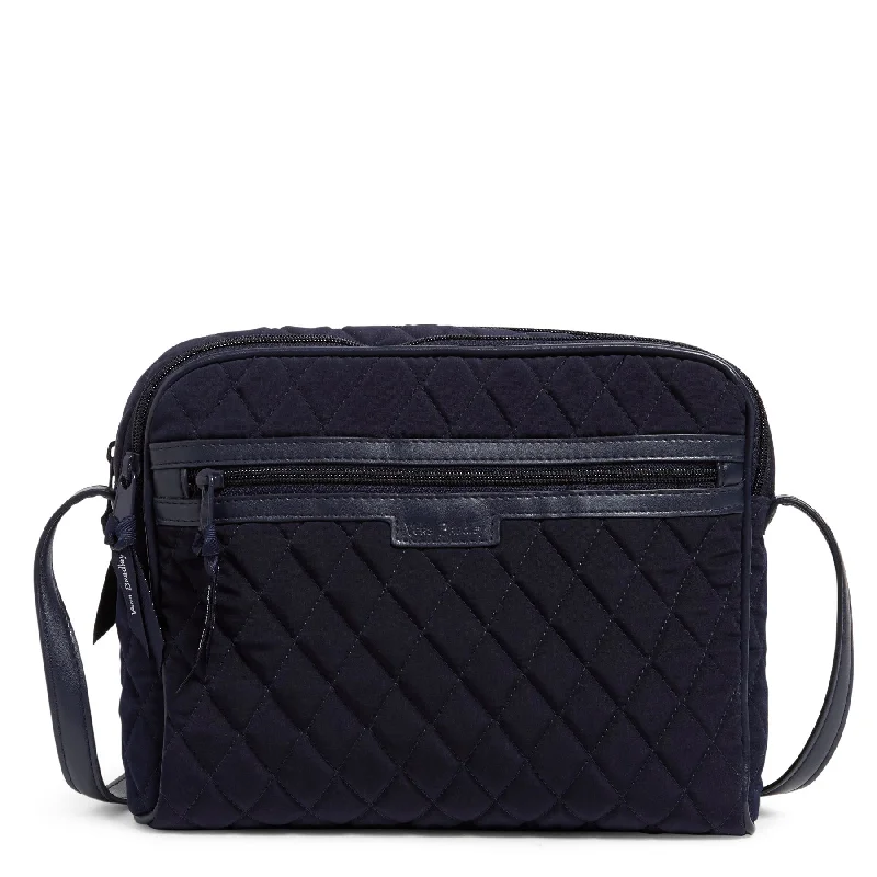 Outlet Microfiber Trimmed Crossbody