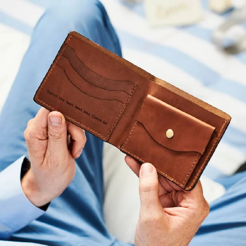 Personalised Best Man Leather Wallet