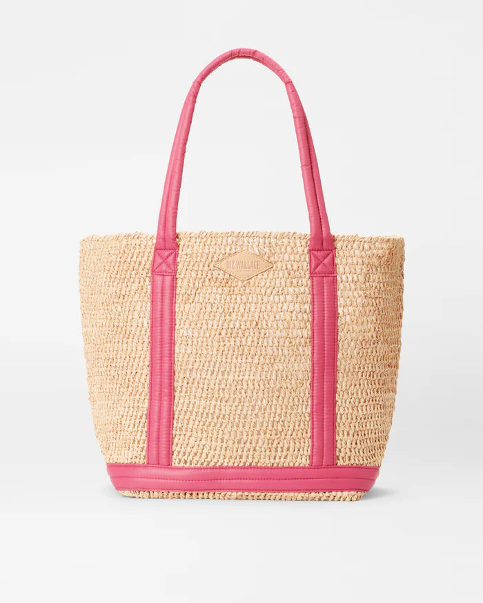 Raffia Tote Medium Raffia/ Zinnia