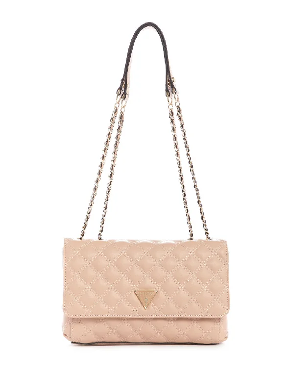 Rose Gold Cessily Convertible Crossbody Flap