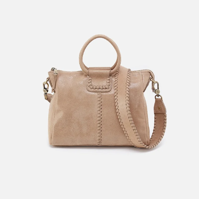 Sheila Medium Satchel in Buffed Leather - Irish Creme