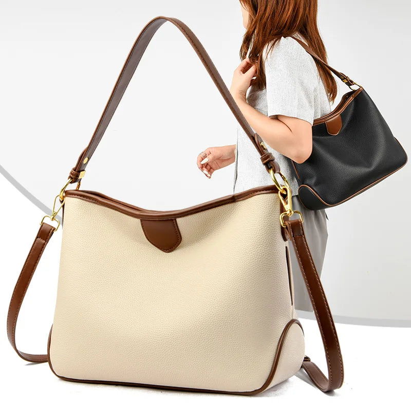 Soft PU Leather Sac A Main Femme Shoulder Bags Retro Handbags For Women 2022 Designer Luxury Tote Bolso Mujer Women Hand Bags