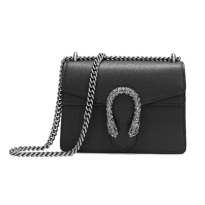 Tiffany & Fred Crystal Dragon Leather Crossbody Bag