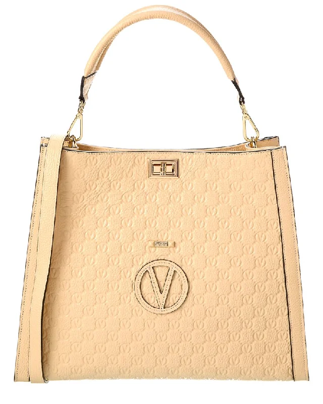 Valentino by Mario Valentino France Medallion Leather Tote