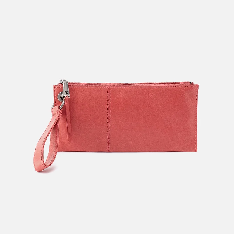 Vida Wristlet in Polished Leather - Cherry Blossom