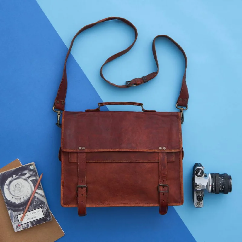 Vintage Leather Business File Bag