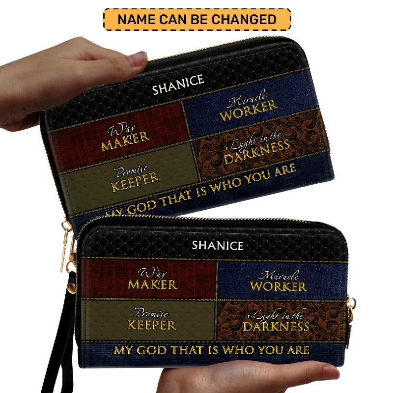 Way Maker - Personalized Leather Clutch Purse MB51