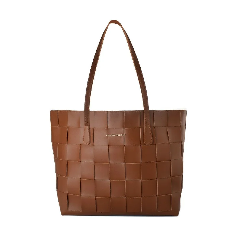 Laura Ashley A27-C01-COGNAC Brown Synthetic Tote Bag