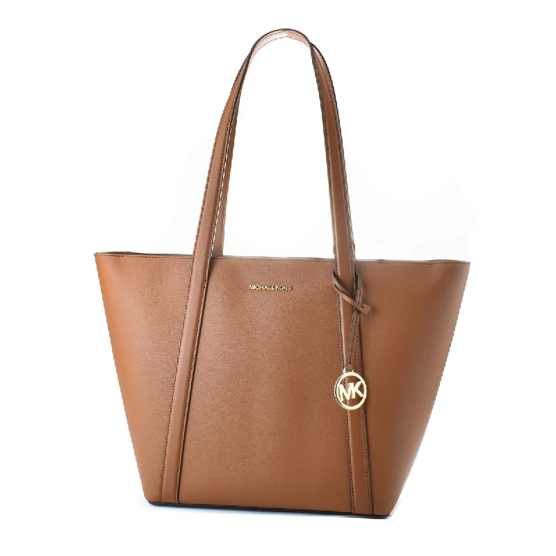 Michael Kors PRATT Brown Leather Tote Bag