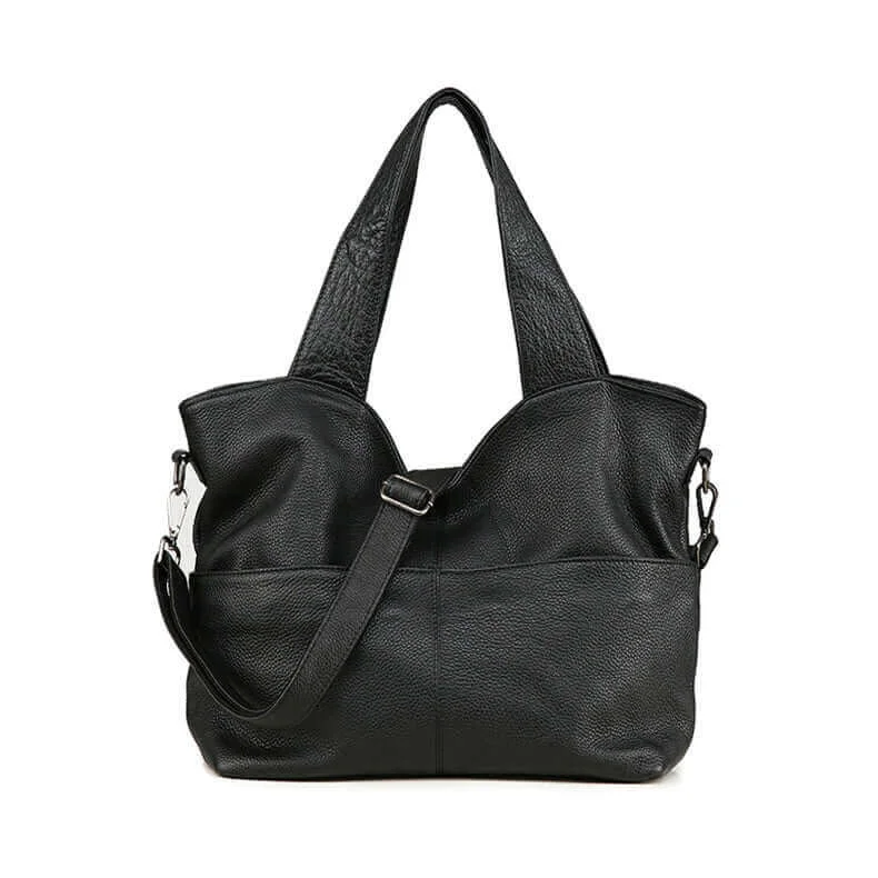 Leather Tote Handbag - Versatile Shoulder Bag